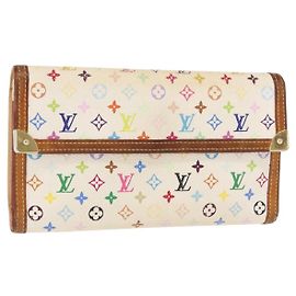 Billetera Internacional Porte Tresor Multicolor LOUIS VUITTON M92659 Auth BA8513 Blanco