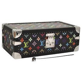 LOUIS VUITTON Multicolor Coffret 8 Montor Jewelry Box Black M13128 Auth 115973SM Black