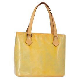 LOUIS VUITTON Monogram Vernis Houston Handtasche Grau M91053 LV Auth 156340 Grau