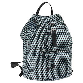 PRADA Rucksack aus Nylon hellblau Silber authentisch 158915SAM Silber Hellblau