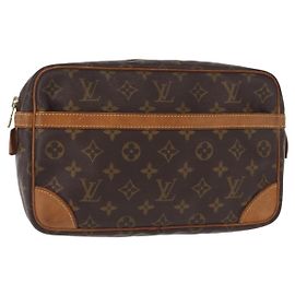 LOUIS VUITTON Monogram Compiegne 28 Clutch Bag M51845 LV Auth gh1433 Monogram