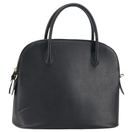 Céline Borsa a mano CELINE in pelle nera e oro Auth ep12323 Nero D'oro