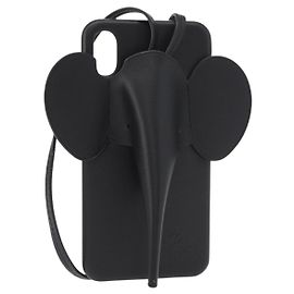 Capa para iPhone LOEWE em couro preto Auth bs31448 Preto