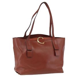 Chloé Borsa Tote in Pelle Marrone Oro Auth am10080 Marrone D'oro