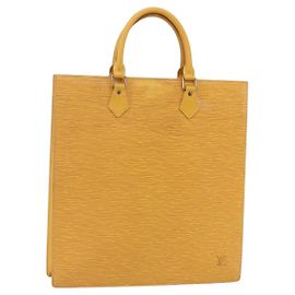 LOUIS VUITTON Bolso Sac Plat Epi Amarillo M52079 LV Auth 155922 Amarillo