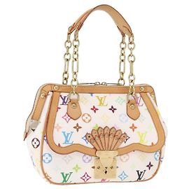LOUIS VUITTON Borsa Gracie MM Monogram Multicolore Bianca M92590 LV Auth 151203SM Bianco
