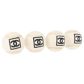 CHANEL Set de 4 Pelotas de Tenis Blancas CC Auth 155098V Blanco