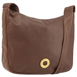 Céline Borsa a Spalla CELINE Circle in Pelle Marrone Oro Auth 153852 Marrone D'oro