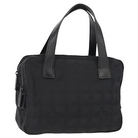 CHANEL Nouveau Sac à Main de Voyage Nylon Noir CC Auth ki6162 Noir