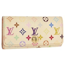 LOUIS VUITTON Monogram Multicolor Multicles 4 Key Case White M93731 Auth 151171 White