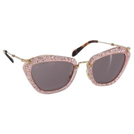Miu Miu Sunglasses plastic Pink Auth am9253 Pink