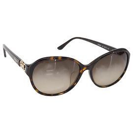 Gafas de sol Gancini de plástico marrón Auth am9295 de Salvatore Ferragamo Castaño