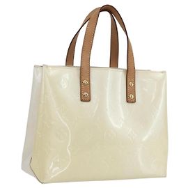 LOUIS VUITTON Sac à main Monogram Vernis Reade PM Perle M91336 LV Auth 153943V Autre