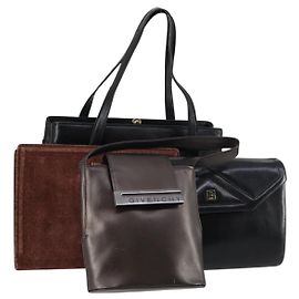 Borsa Clutch GIVENCHY in Pelle 4 Pezzi Rosso Nero Auth bs30863 Nero Rosso