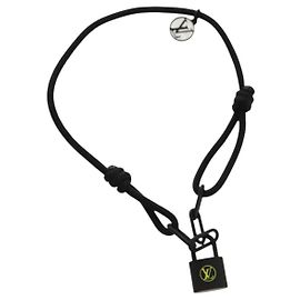 Pulsera Lockit Virgil Abloh de titanio negro LOUIS VUITTON Q05270 LV Auth 136563M Negro