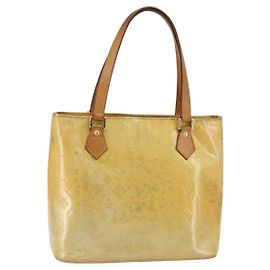 LOUIS VUITTON Sac à main Houston Monogram Vernis Gris M91053 LV Auth 150109 Gris