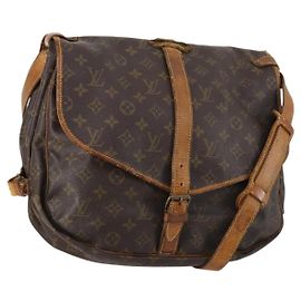 LOUIS VUITTON Bolsa de Ombro Monogram Saumur 35 M42254 LV Auth BA5810 Monograma