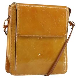 LOUIS VUITTON Monogram Vernis Motto Accessory Pouch Beige M91136 LV Auth 145682 Beige