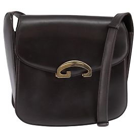 Gucci Borsa a Spalla in Pelle Marrone Oro Auth BA6440 Marrone D'oro