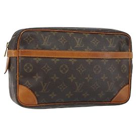 LOUIS VUITTON Pochette Compiegne 28 M51845 LV Auth hk3130 Monogramme