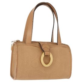 Sac à main Christian Dior en cuir beige doré Auth BA7513 Beige Doré
