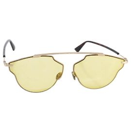 Gafas de sol Christian Dior de plástico Amarillo Auth 147561 Amarillo