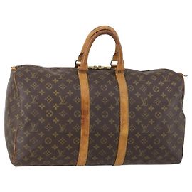 LOUIS VUITTON Bolsa Boston Monogram Keepall 50 M41426 Auth LV 152323 Monograma