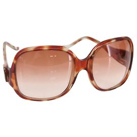 Occhiali da sole BALENCIAGA in plastica marrone Auth SW1680 Marrone