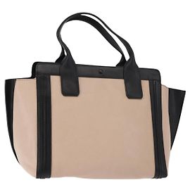 Chloé Chloe Alison Tote Bag Leather Pink Black Auth am9218 Black Pink