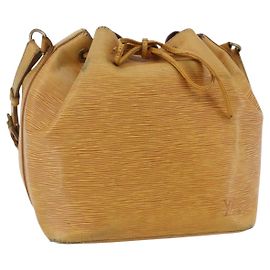 LOUIS VUITTON Bolsa de Ombro Petit Noé Epi Amarela M44109 LV Auth BA7004 Amarelo