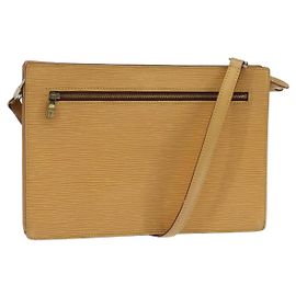 LOUIS VUITTON Bolsa de Ombro Epi Angian Bege M52116 LV Auth 147346 Bege