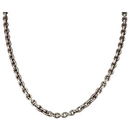 Collar de cadena de papel Chrome Hearts Ag925 18 pulgadas Plata Auth 142426M Plata