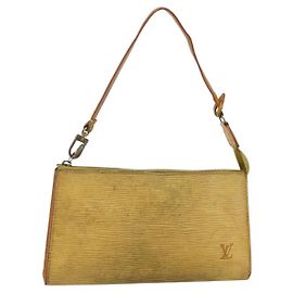 LOUIS VUITTON Epi Pochette Accessoires Pouch Yellow M52989 LV Auth bs30233 Yellow