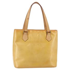 LOUIS VUITTON Monogram Vernis Houston Handtasche Beige M91004 LV Auth 145003 Beige