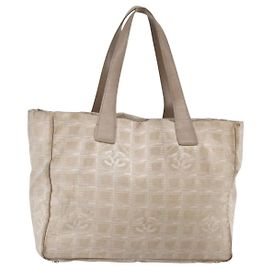 CHANEL Nuova Borsa Tote da Viaggio Nylon Rosa Argento CC Auth BA6548 Argento Rosa