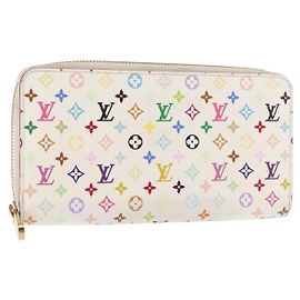 Zippy Geldbörse Monogramm Multicolor LOUIS VUITTON Weiß M60241 Auth BA6676 Weiß