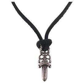 Chrome Hearts Dolch Anhänger Halskette Ag925 Silber Auth 154958M Silber