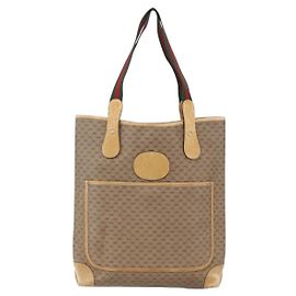 Sac Sherry Line en PVC Beige Micro GG Supreme Web de GUCCI 002 904 0223 Auth 156847 Beige Doré