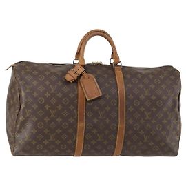 LOUIS VUITTON Bolsa Boston Monogram Keepall 55 M41424 Auth LV yk19654 Monograma