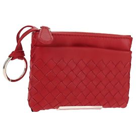 Autre Marque BOTTEGA VENETA INTRECCIATO Wallet Leather Red Auth SW1753V Red