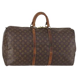 LOUIS VUITTON Bolsa Boston Monogram Keepall 55 M41424 LV Auth bs30681 Monograma