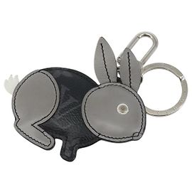 LOUIS VUITTON Monogram Eclipse Porte Cles Animal Rabbit Charm M63224 Auth 145705 Monogram