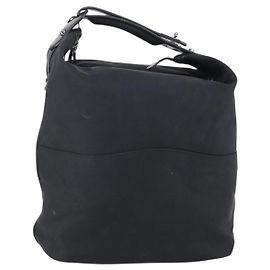 GUCCI Shoulder Bag Canvas Black Auth ep11240 Black
