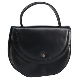 Borsa a mano GIVENCHY in pelle nera e oro Auth 151826 Nero D'oro