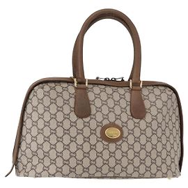 Gucci Borsa Boston GG Plus Supreme in PVC beige e oro Auth ep11970 Beige D'oro