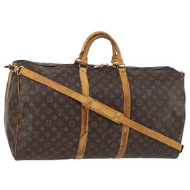 LOUIS VUITTON Bolsa Boston Monogram Keepall Bandoulière 60 M41412 LV Auth 144769 Monograma