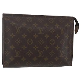 LOUIS VUITTON Poche Toilette Monogram 26 M47542 LV Auth 151703 Monogramma