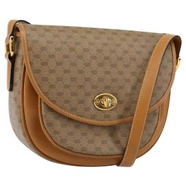 Gucci Borsa a Spalla Micro GG Supreme PVC Beige Oro 001 084 0259 Auth 145987 Beige D'oro