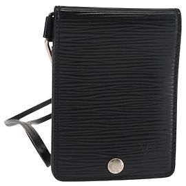 LOUIS VUITTON Epi Kartenetui ID Umhängetasche Schwarz M60082 Auth 147251 Schwarz