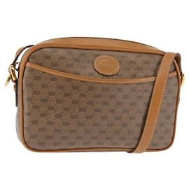 Gucci Borsa a Spalla Micro GG Supreme PVC Beige Oro 007 904 0095 Auth ep11014 Beige D'oro